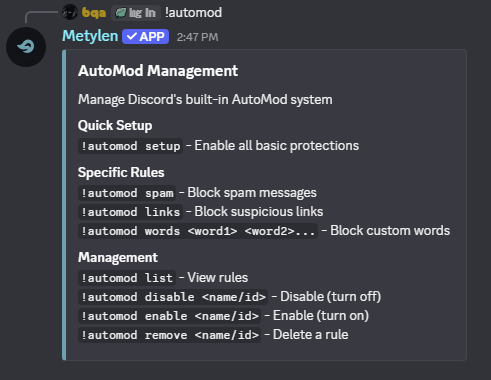 Advanced AutoModeration
